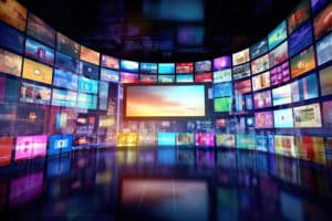 smart tv digital media wall screens entertainment video streaming content concept generative aixa Blog